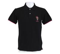U.S. Polo Assn. Freizeit-Polo US16736 (100% Baumwolle) schwarz Herren, Größe XL
