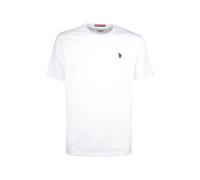 U.S. POLO ASSN. Herren Basic T-Shirt mit Marken-Stickerei Baumwoll-Shirt US40 154 035 002387 100 Weiß L