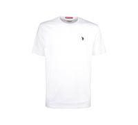 U.S. POLO ASSN. Herren Basic T-Shirt mit Marken-Stickerei Baumwoll-Shirt US40 154 035 002387 100 Weiß XXL