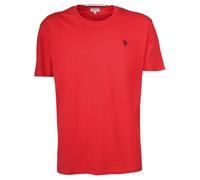 U.S. POLO ASSN. Herren Basic T-Shirt mit Marken-Stickerei Baumwoll-Shirt US40 154 035 002387 153 Rot S