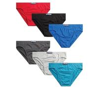 U.S. POLO ASSN. Herren-Bikini-Unterwäsche - 6er-Pack Baumwoll-Mischgewebe mit String und klassischem Schnitt, ohne Etikett, mit Konturbeutel, Heather Grey/Red/Teal/Black- Classic, XX-Large