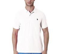 U.S. Polo Assn. Herren Classic Polo Shirt Polohemd, Weiss/opulenter Garten, L