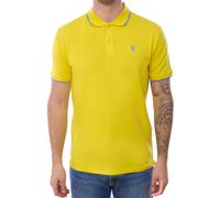 U.S. POLO ASSN. Herren Polo-Shirt Basic-Shirt Baumwoll-Shirt Kurzarm-Shirt 197 63899 52520 115 Gelb/Hellblau XL