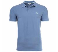 U.S. POLO ASSN. Herren Poloshirt - Carded Piquet, Logo-Stickerei, Baumwolle Blau L