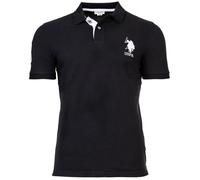 U.S. POLO ASSN. Herren Poloshirt - Kory, Basic, Piquet, Logo, Applikation, Cotton Schwarz S
