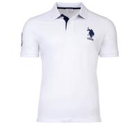 U.S. POLO ASSN. Herren Poloshirt - Kory, Basic, Piquet, Logo, Applikation, Cotton Weiß M