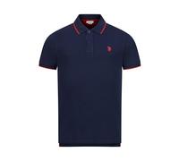 U.S. Polo Assn. Herren Poloshirt (S-3XL) Classic Fit Kurzarm Pique Polohemd P002 - Navy-Rot Größe M - Gr. M
