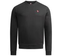 U.S. Polo Assn. Herren Pullover (S-XXL) mit Rundhalsauschnitt Crewneck Sweatshirt P022 - Schwarz-Rot Größe M - Gr.M