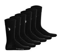U.S. POLO ASSN. Herren Socken, 6er Pack - Business-Socken, Logo, Baumwoll-Mix Schwarz 43-46