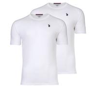 U.S. POLO ASSN. Herren T-Shirt 2er Pack - Rundhals, Logo-Stickerei, Baumwolle Weiß / 3XL 3XL Weiß