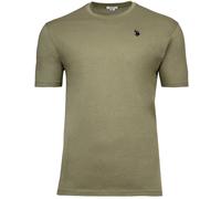 U.S. POLO ASSN. Herren T-Shirt - Carded Jersey, Rundhals, Logo-Stickerei, Baumwolle 3XL Grün