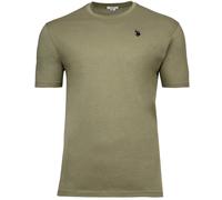 U.S. POLO ASSN. Herren T-Shirt - Rundhals, Logo-Stickerei, Baumwolle Grün 2XL