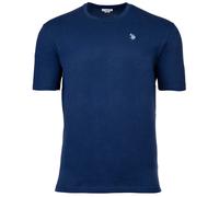 U.S. POLO ASSN. Herren T-Shirt - Rundhals, Logo-Stickerei, Baumwolle Mittelblau 3XL