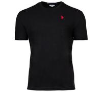 U.S. POLO ASSN. Herren T-Shirt - Rundhals, Logo-Stickerei, Baumwolle Schwarz / 2XL XXL Schwarz