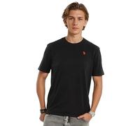 U.S. Polo Assn. Herren T-Shirt (S-3XL) Basic Rundhals Baumwoll-Shirt Kurzarm P012 - Schwarz-Rot Größe 3XL - Gr.3XL