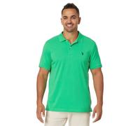 U.S. Polo Assn. Klassisches Poloshirt für Herren, Zwei-Knopf-Verschluss, Piqué-Poloshirt, Sommermode, Golfshirt, Grünes Minzblatt, Mittel