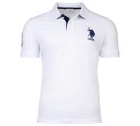 U.S. POLO ASSN. Herren Poloshirt - Kory, Basic, Piquet, Logo, Applikation, Cotton Weiß 2XL