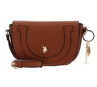 Schultertasche U.S. POLO ASSN. "LAWSON FLAP CROSSBODY BAG Damen", Damen, Gr. B/H/T: 6cm x 15cm onesize, tan, Polyurethan, Taschen Schultertasche, Schultertasche Damen, Abendtasche, Fashion, Lifestyle,