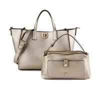 Tragetasche U.S. POLO ASSN. "MIDDLETON DOUBLE HANDLE BAG WITH EXTRA BAG. Damen", Damen, Gr. B/H/T: 14cm onesize, light gold, Polyurethan, Taschen, Tragetasche Damen, Shopper, Einkaufstasche, Fashion,