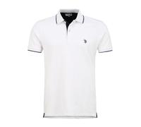 U.S. POLO ASSN. Herren Poloshirt mit Kontrast-Details - Piquet, Logo, Cotton Stretch Weiß S