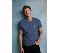 U.S. Polo Assn. Regular Fit T-Shirt Rundhals blau, Einfarbig