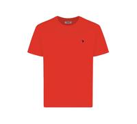 U.S. Polo Assn. Regular Fit T-Shirt Rundhals rot, Einfarbig