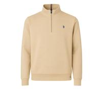 U.S. Polo Assn. Regular Fit Sweatshirt Zipbeige, Einfarbig