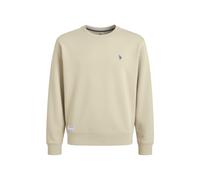 U.S. Polo Assn. Classic Fit Sweatshirt Rundhalsbeige, Einfarbig