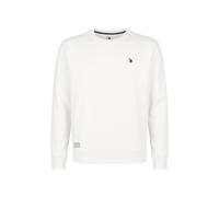U.S. Polo Assn. Classic Fit Sweatshirt Rundhalsweiss, Einfarbig