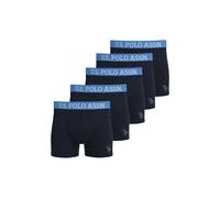 U.S. POLO ASSN. Herren Boxershorts, 5er Pack - Trunks, Logo, Baumwoll-Stretch Schwarz XL