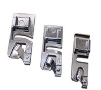 U.W. 3 x Rollsaumfuß Universal Rollsäumer Nähfuß 3 mm, 4 mm, 6 mm Set