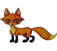 U24 Aufnäher kleiner Fuchs Aufbügler Patch Kontur 13 x 8 cm