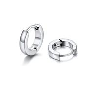 U7 7mm Kleine Huggie Ohrring Mini Dicke Creolen Edelstahl Chunky Huggie Creolen Silber Schmucksets für Damen Mädchen