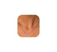 U7 Gliederkette Damen Edelstahlkette Büroklammer Halskette 1,8MM breit Layering Kette ohne Anhänger Mädchen Kette in Rosegold, 50cm
