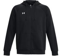 UA RIVAL FLEECE FZ HOODIE BLACK/WHITE-IRON GREY XXL Herren