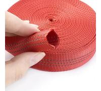 UANGLI 5/10 Meter Nylon-Schlauchgurtband, 25 mm, Doppellagiges reflektierendes Band, Rucksack-Taschengurt, Hundeleine, Nähzubehör