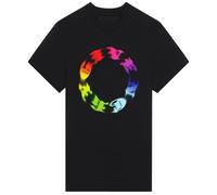 ubergroses schwarzes T-Shirt mit Circle-Logo von Givenchy XL
