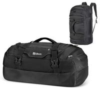 Ubon Large 65L Unisex Duffle Bag Weekender Taschen mit Laptop Storage Vented Wäscherei Schuhfach Kompression Riemen Reiseausrüstung für Wandern Camping Strand Ausflüge Gym Schwarz 65L