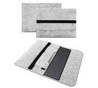 UC-Express Sleeve Hülle für Medion Akoya E1239T Tasche Filz Notebook Cover Laptop Case Grau, Farbe:Hell Grau