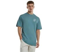 Urban Classics Herren T-Shirt Shiny Logo Tall Tee – Oversized, 100% Baumwolle, Dusty Blue XL