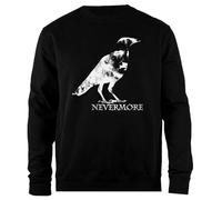 Udaytee Edgar Allan Poe Rabe Nevermore Simple-Fit-Pullover Schwarzes Unisex-Sweatshirt Simple-Fit Pullover Black Unisex Sweatshirt