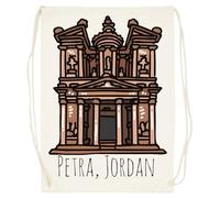 Udaytee Petra Jordan Baumwoll-Beige-Trainingstasche, Turnbeutel Cotton Beige Training Bag Gym Sack