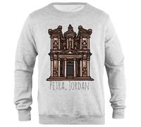 Udaytee Petra Jordan Graues Unisex-Sweatshirt Mit Schlichter Passform Simple-Fit Pullover Grey Unisex Sweatshirt