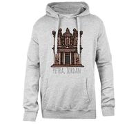 Udaytee Petra Jordan Simple-Fit Hoodie Graues Unisex-Sweatshirt Simple-Fit Hoodie Grey Unisex Sweatshirt