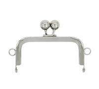 UDHSNJZG Metall Taschenrahmen Geldbörse Rahmen Kuss Verschluss Schloss Schnalle DIY Handwerk Metall Griff Tasche Herstellung Hardware Zubehör(Silver)