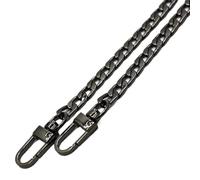 UDHSNJZG Taschenkette 20-160cm Metallkette Damen Tasche Flache Breite Geldbörse Riemen Griff Ersatz for Handtasche Schulter 7mm(Noir,80cm)