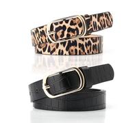 UDNFHL 2 Stücke Leopardendruckgürtel, Retro -Persönlichkeitsgürtel, Kleidungsschmuck, Geeignet Für Mäntel, Kleider Und Hosen.