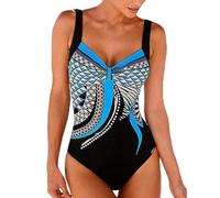 UDYSNGWMC Bikini Badeanzug Damen Damen Grafik Bedruckt Retro Rückenfrei Sexy Mode Bademode Sling Badebekleidung M Blau