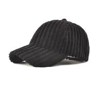 UDYSNGWMC Herren Kappe Hut Baseball Cap Damen Cord Hüte Für Frauen Snapback Hat Weibliche Hip Hop Cap Schwarz