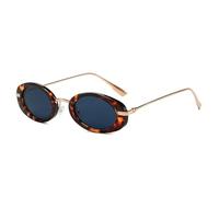 UDYSNGWMC Sonnenbrille Herren Trendige Retro Metall Runde Schattierungen Frauen Stilvolle Sonnenbrille Mehrfarbig Urlaub Strand Sonnenbrille Leopardgrau